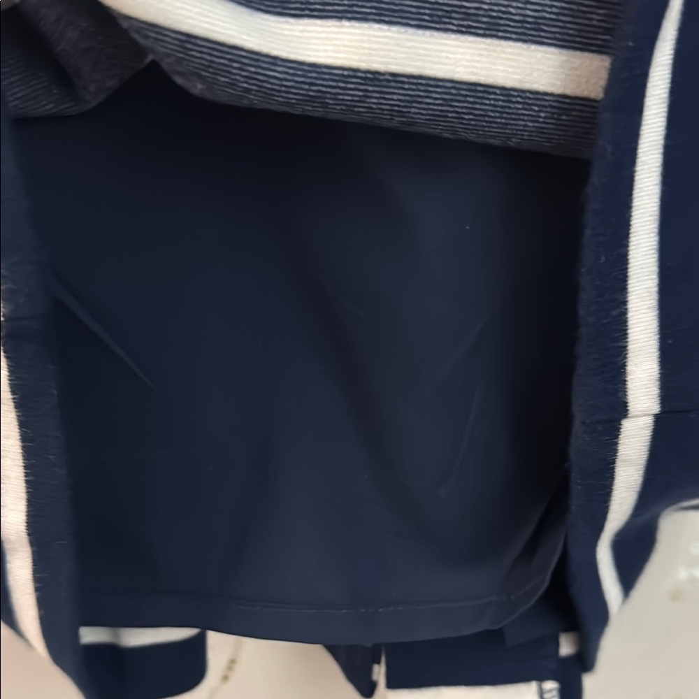 Size 2 Antonio Melani Navy and White Striped Bodycon style - Picture 3 of 4